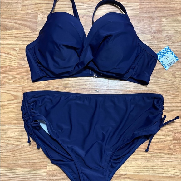 Navy Blue Women's Bikini Set size 18 - Picture 1 of 5